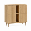 Buffet de salle à manger en MDF plaqué chêne naturel 100 x 40 x 120 cm