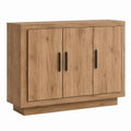 Buffet rectangulaire 3 portes chêne clair en panneaux de particules 120 x 40 x 90 cm