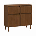 Buffet de salle à manger brun noyer en MDF rectangulaire 100 x 40 x 120 cm